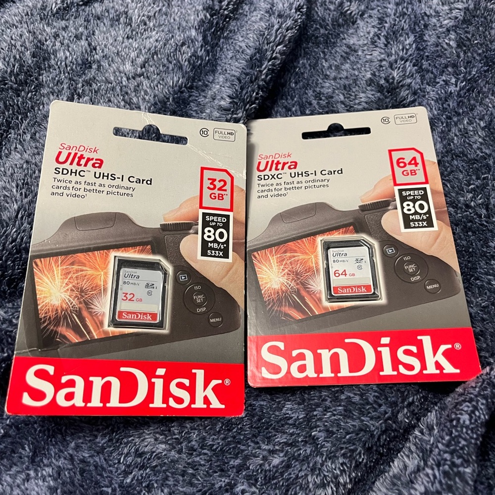 Sandisk Ultra SDHC UHS-I Card 32GB & 64GB